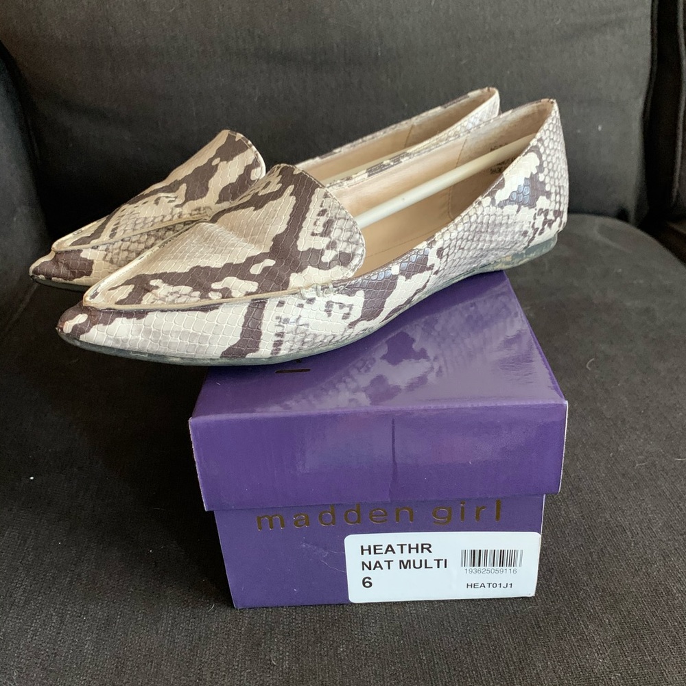 Snake Print Flats